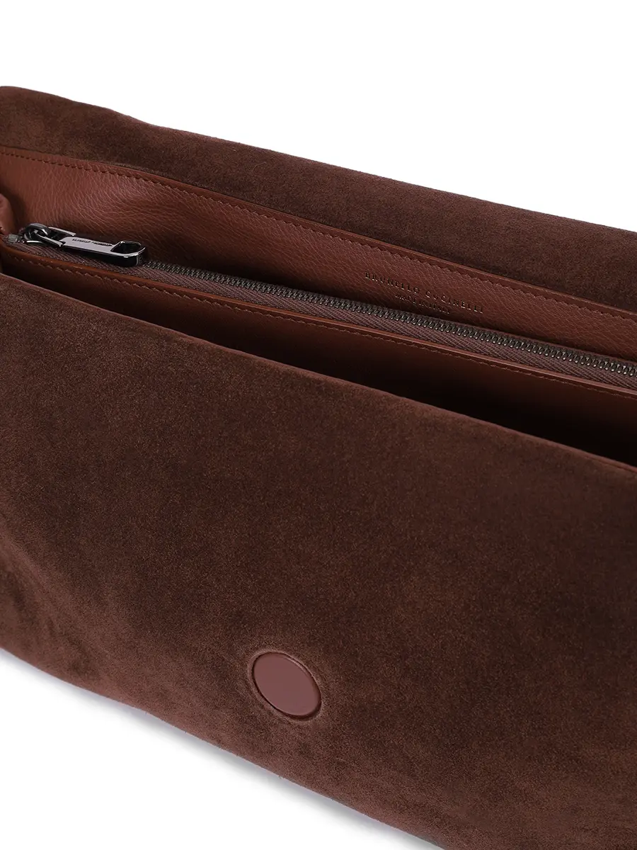 Сумка замшевая BRUNELLO CUCINELLI MBDLD2748P C4181 Бордовый  Фото 4