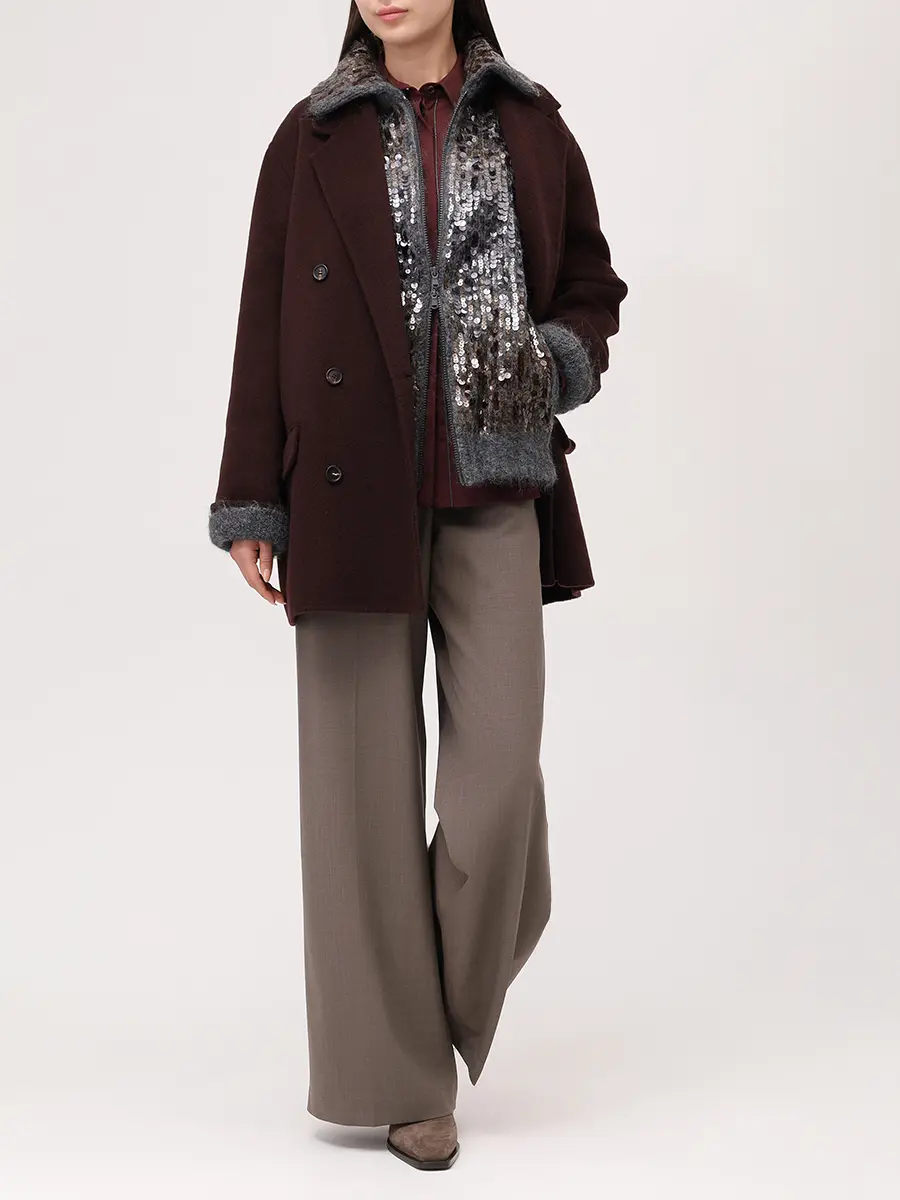 Рубашка хлопковая BRUNELLO CUCINELLI MP091MA636 C4242 Бордовый  Фото 2