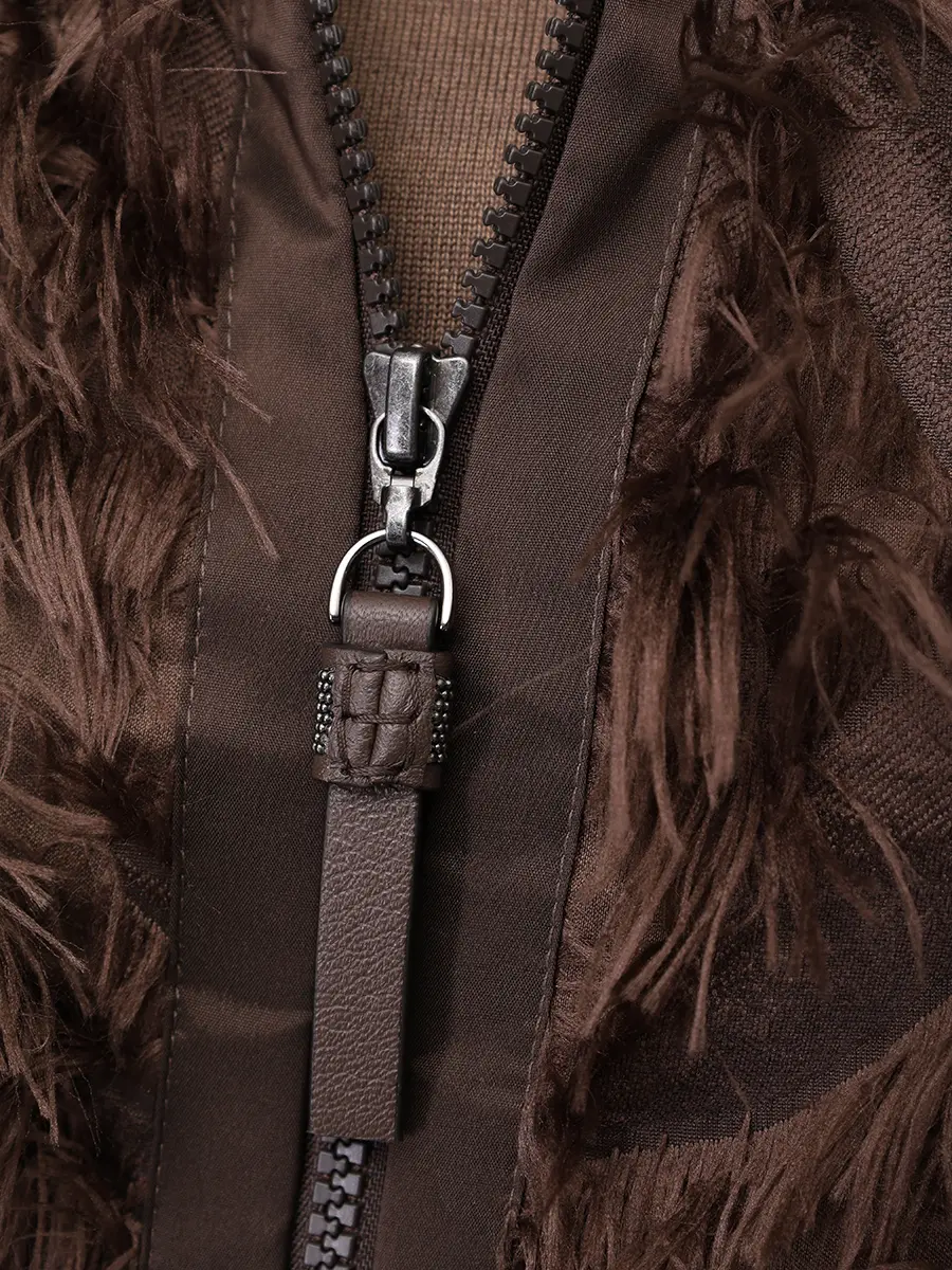 Бомбер однотонный BRUNELLO CUCINELLI MP931HG926 C3629 Коричневый  Фото 6