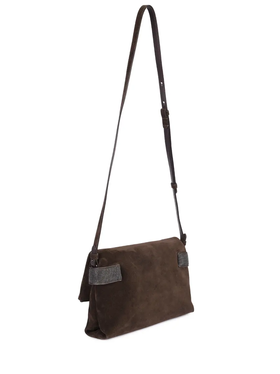 Сумка замшевая BRUNELLO CUCINELLI MBDLD2747P C7284 Темно- Коричневый  Фото 3