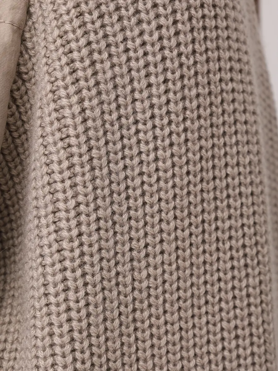 Куртка комбинированная BRUNELLO CUCINELLI MD5997699P C9123 Бежевый  Фото 6