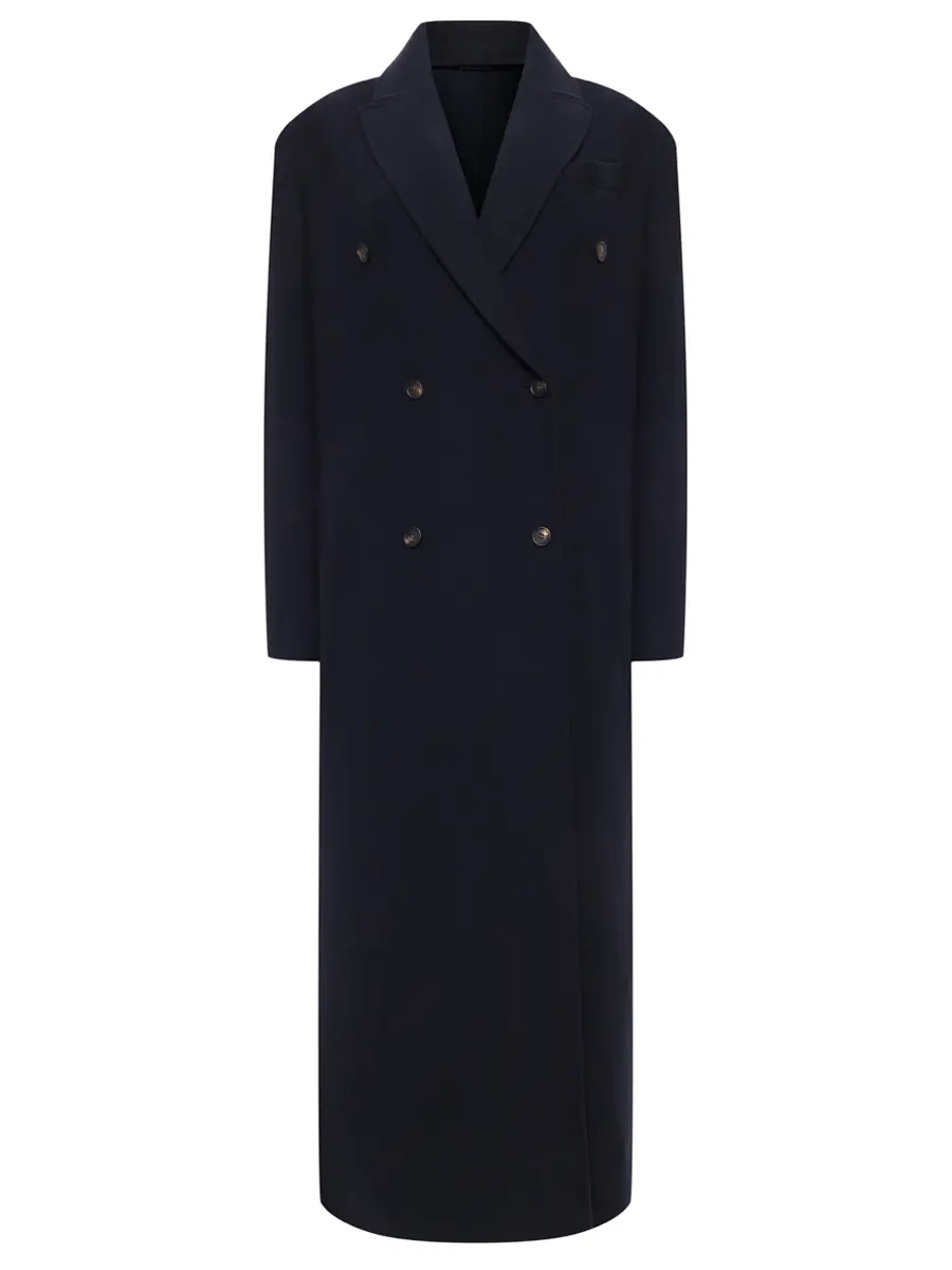 Пальто шерстяное BRUNELLO CUCINELLI MD5919894P C102 Синий 