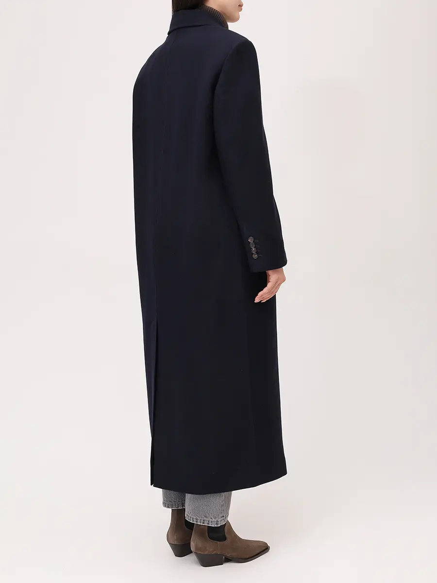 Пальто шерстяное BRUNELLO CUCINELLI MD5919894P C102 Синий  Фото 3