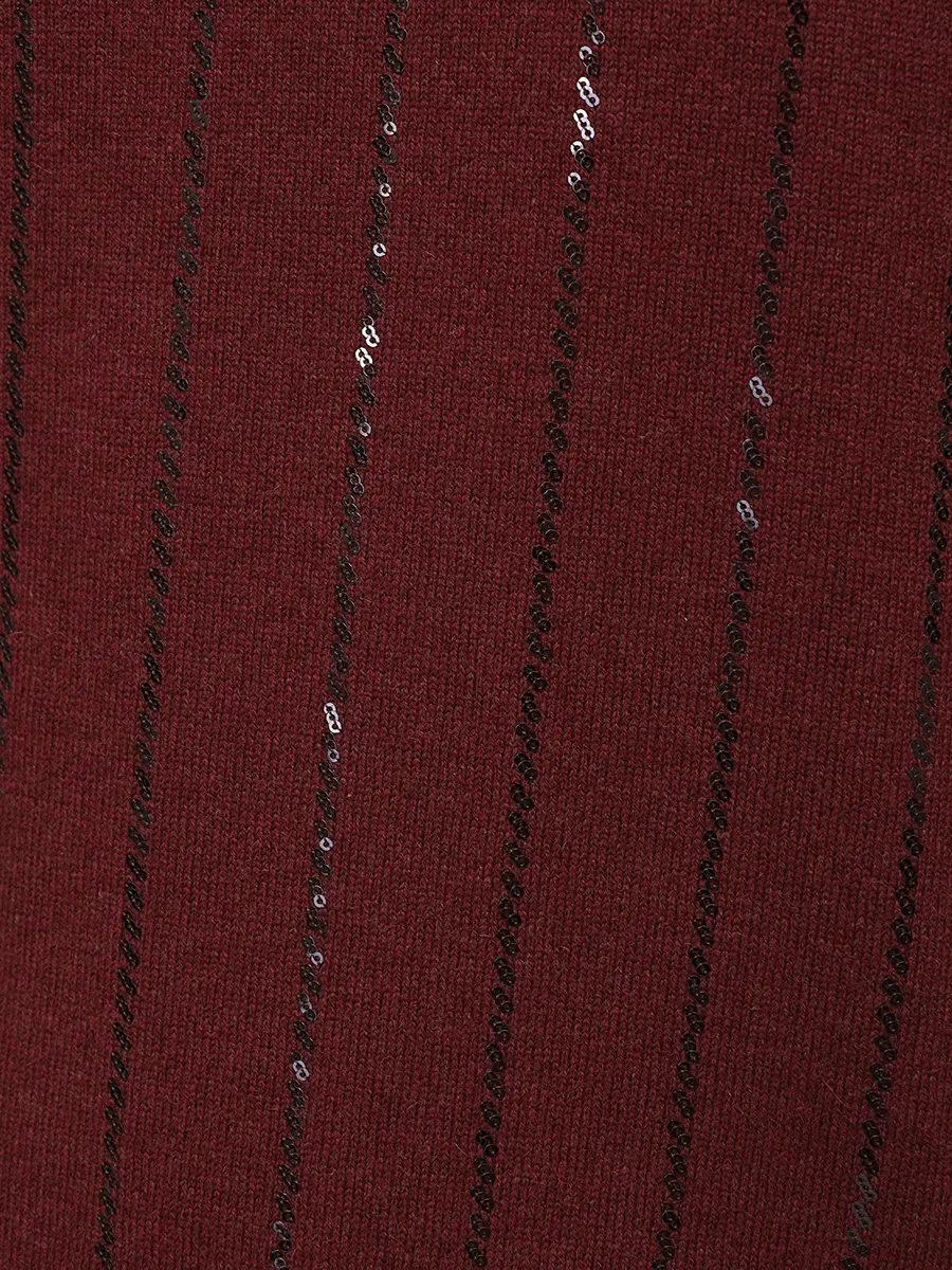 Джемпер кашемировый BRUNELLO CUCINELLI M12215100P C9663 Бордовый  Фото 6