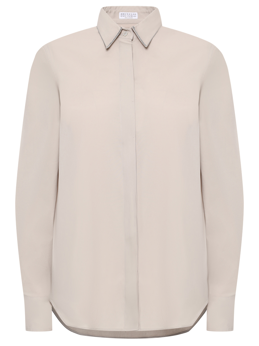 Рубашка хлопковая BRUNELLO CUCINELLI MP091MA606 C7498 Бежевый 