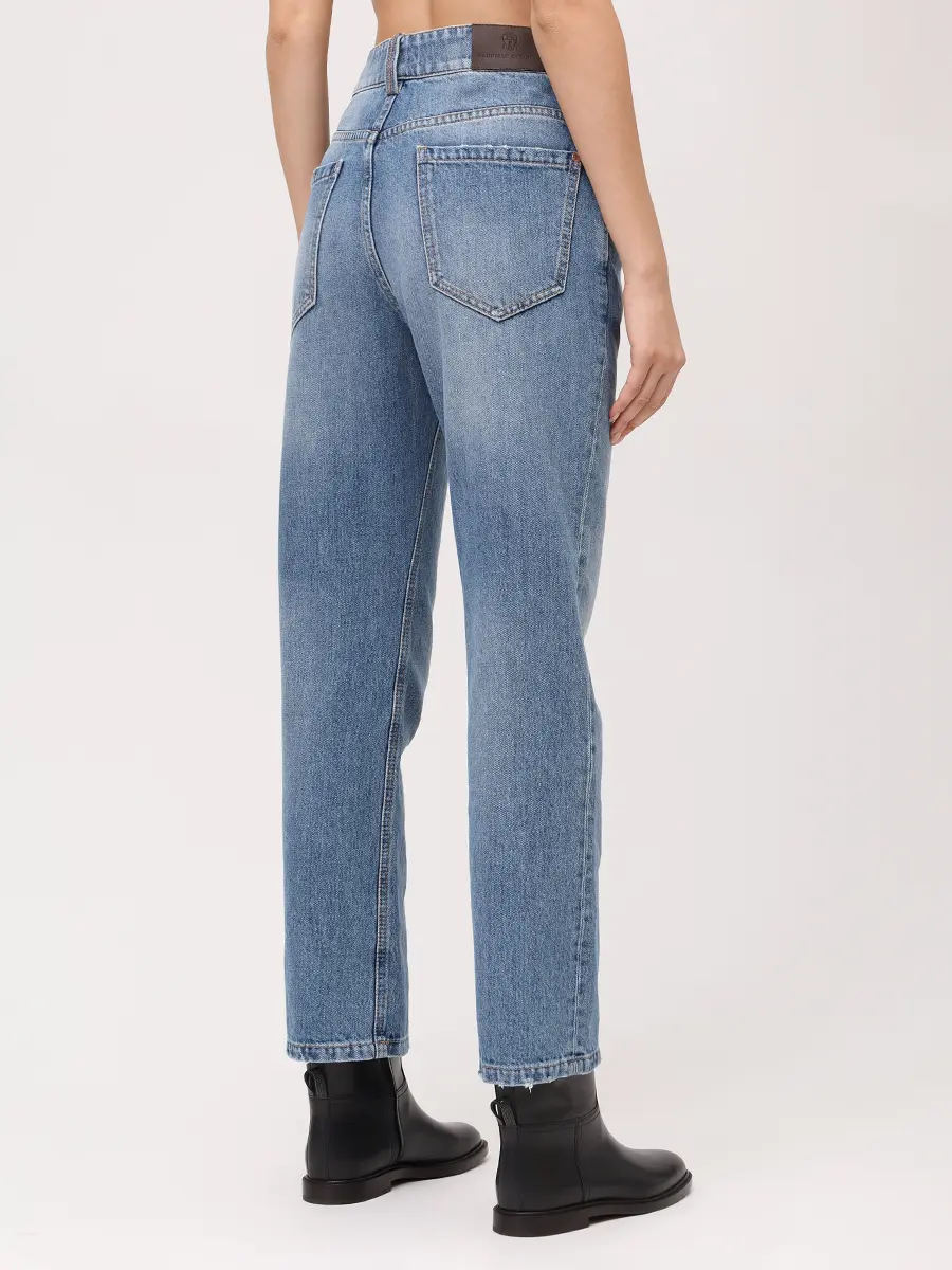 Джинсы хлопковые BRUNELLO CUCINELLI MP095P5758 C9012 Синий  Фото 3