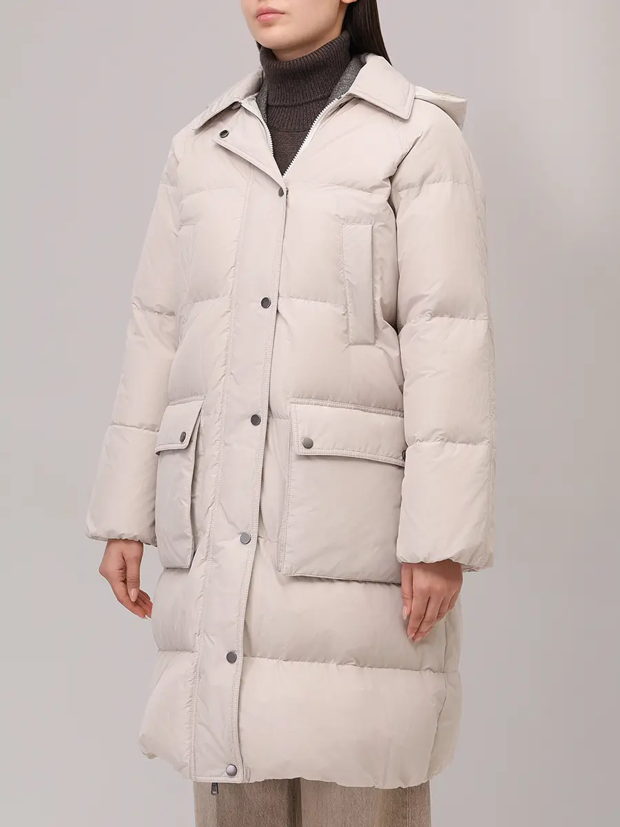 Пуховик стеганый BRUNELLO CUCINELLI MG5019946 C7958 Серый  Фото 4