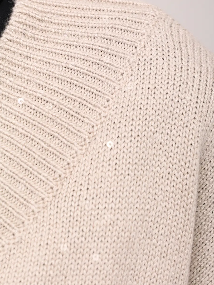 Пуловер кашемировый BRUNELLO CUCINELLI M73539922 CN058 Бежевый  Фото 6