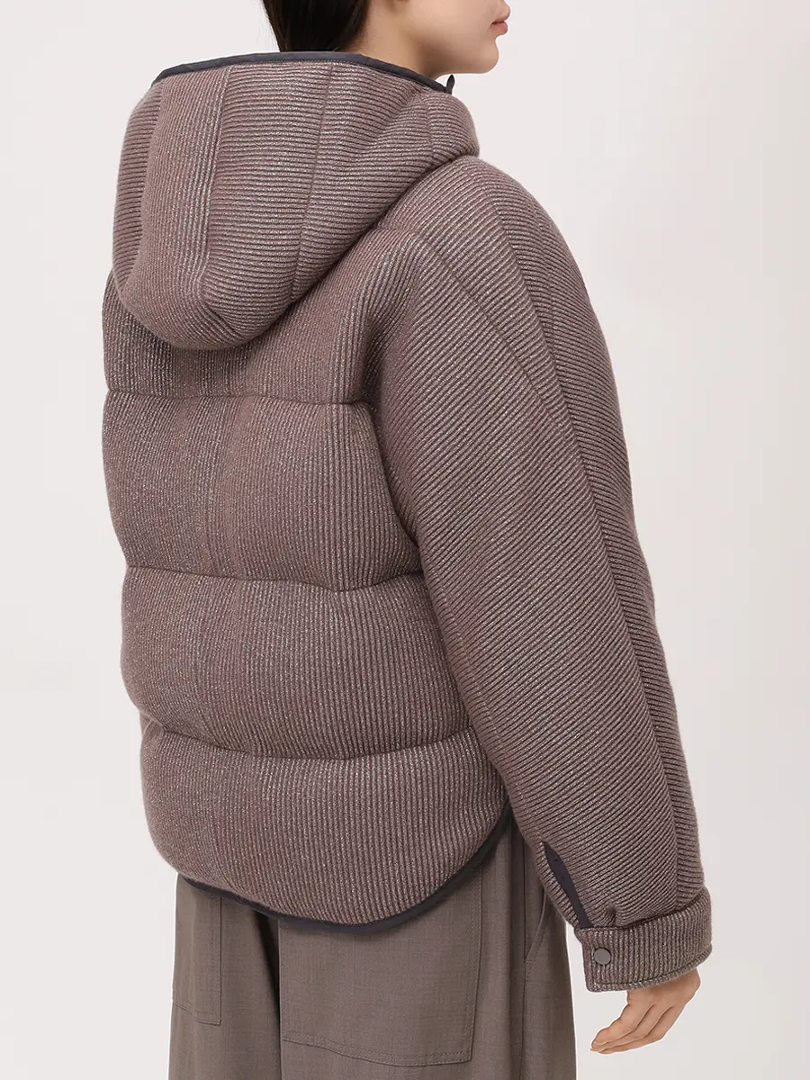 

Пуховик кашемировый, Коричневый, M01ET7728 CEH01