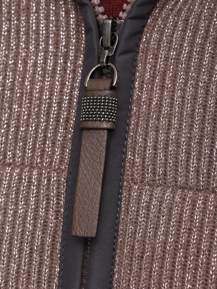 Пуховик кашемировый BRUNELLO CUCINELLI M01ET7728 CEH01 Коричневый  Фото 6