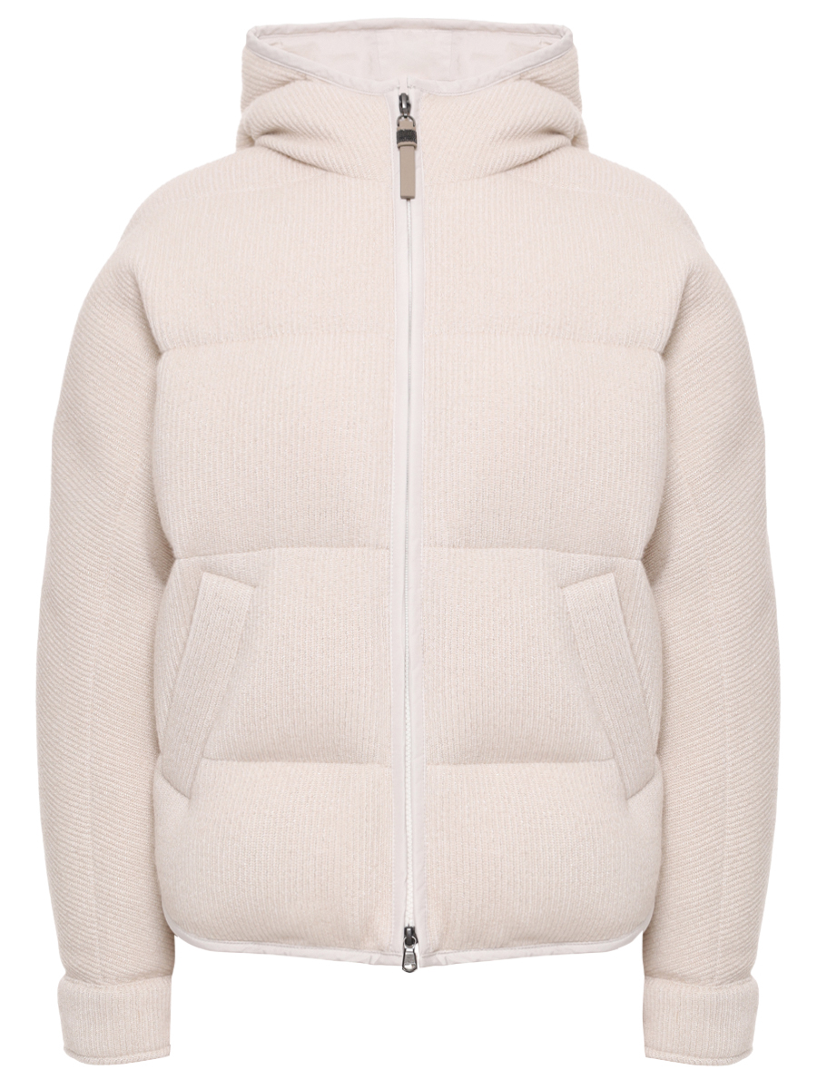 Пуховик кашемировый BRUNELLO CUCINELLI M01ET7728 CUZ37 Светло- Бежевый 