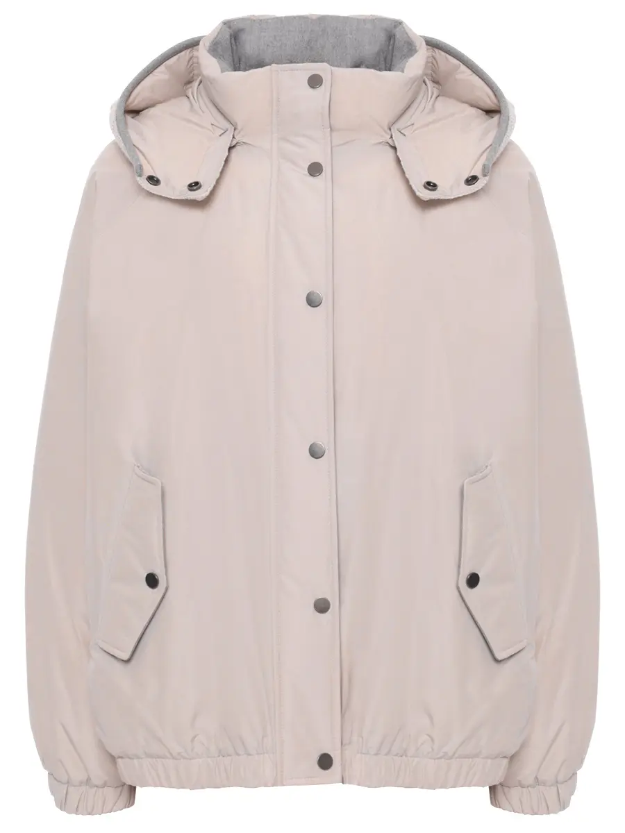 Пуховик однотонный BRUNELLO CUCINELLI MG5017852 C7958 Бежевый 