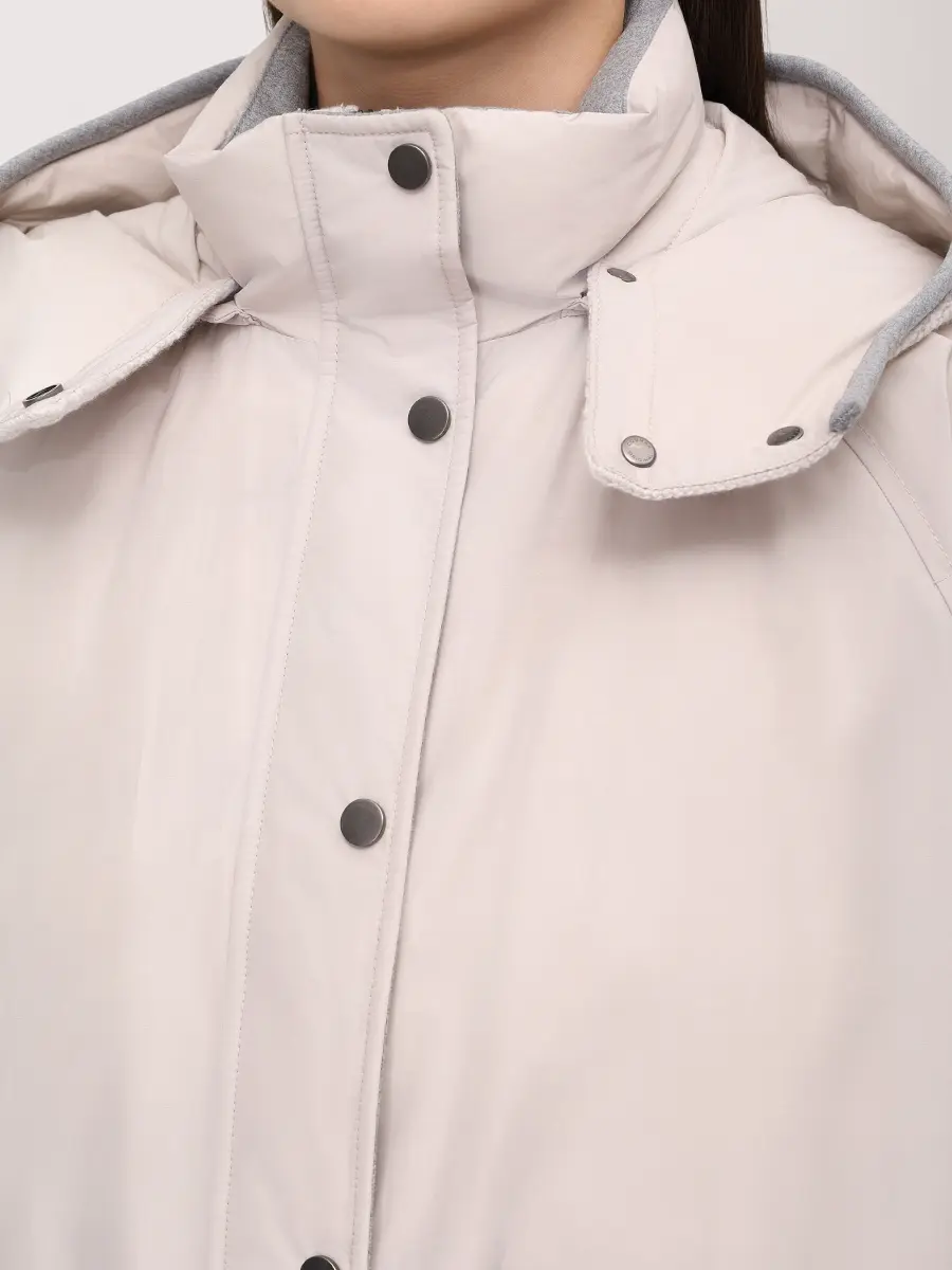 Пуховик однотонный BRUNELLO CUCINELLI MG5017852 C7958 Бежевый  Фото 5