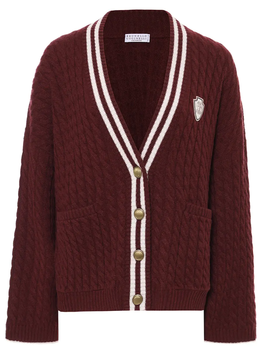 

Кардиган кашемировый, Бордовый, M12731516 CGU87