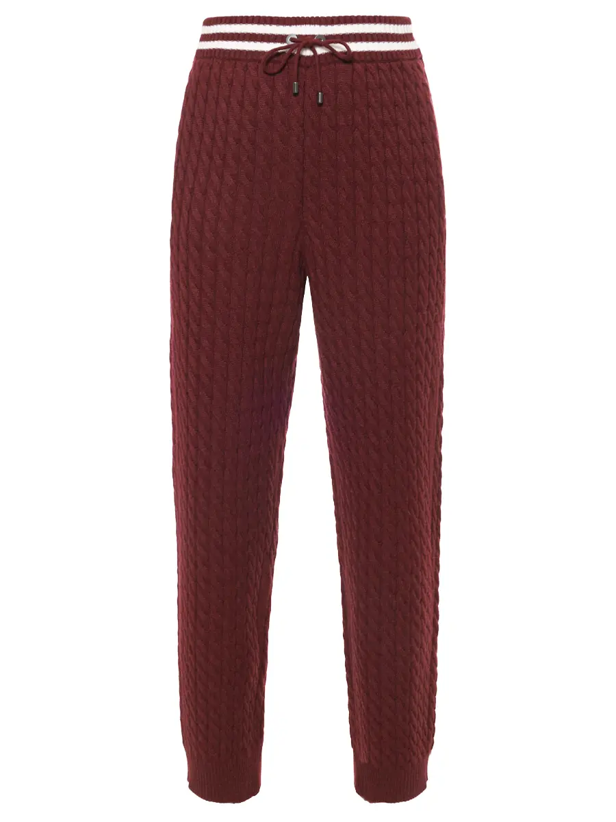 

Джоггеры кашемировые, Бордовый, M12731599 CGU87