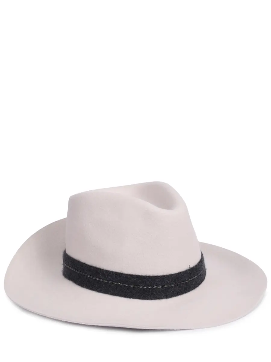 Шляпа фетровая BRUNELLO CUCINELLI MCAP90033 CMV22 Кремовый 