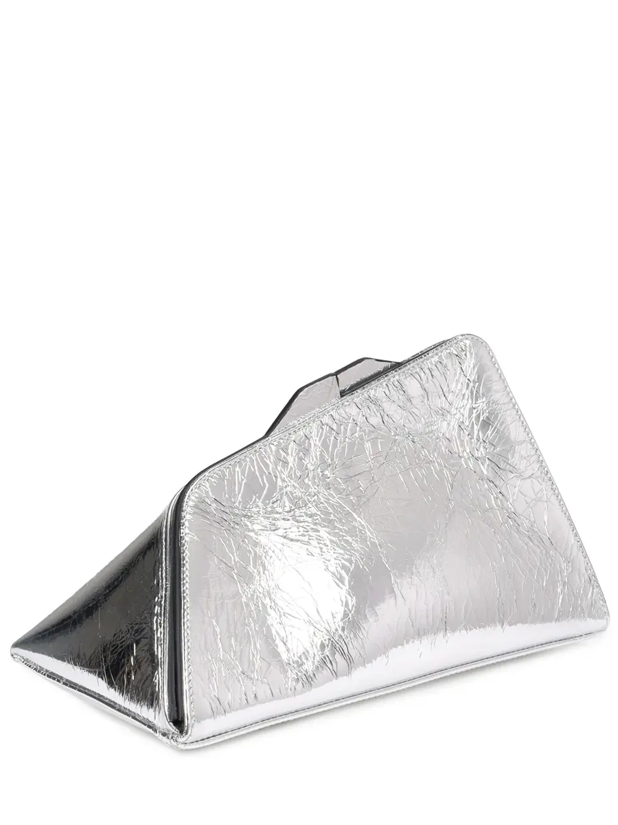 Клатч кожаный THEATTICO 241WAH00001 - LBT070AA - 002 Серебряный  Фото 3