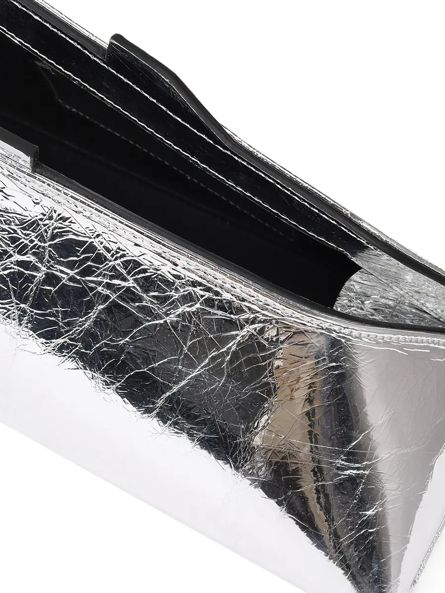 Клатч кожаный THEATTICO 241WAH00001 - LBT070AA - 002 Серебряный  Фото 4