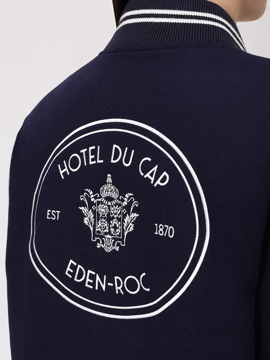 Бомбер шерстяной SPORTY & RICH OW00760666BL106/3902 Синий  Фото 5