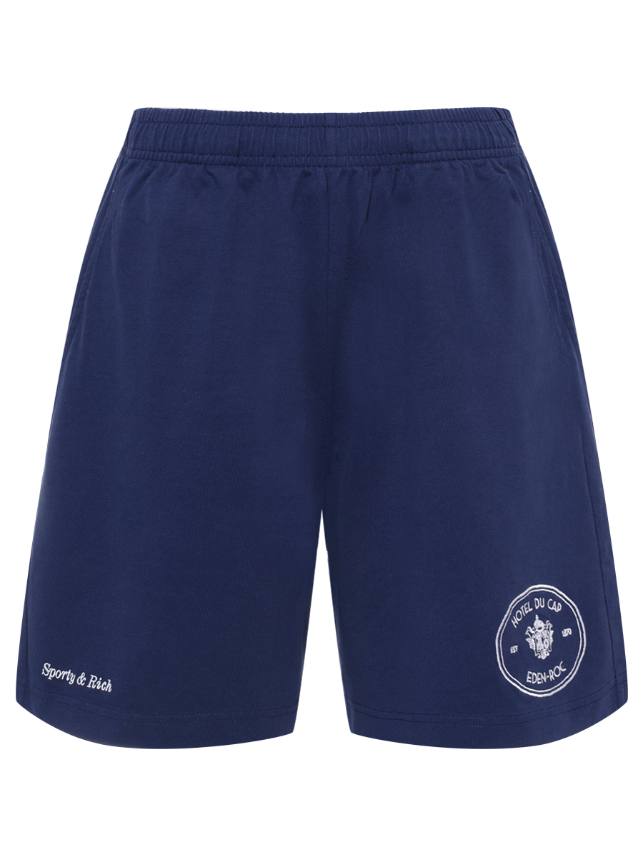 Шорты хлопковые SPORTY & RICH SH03960666BL106/3902 Синий 