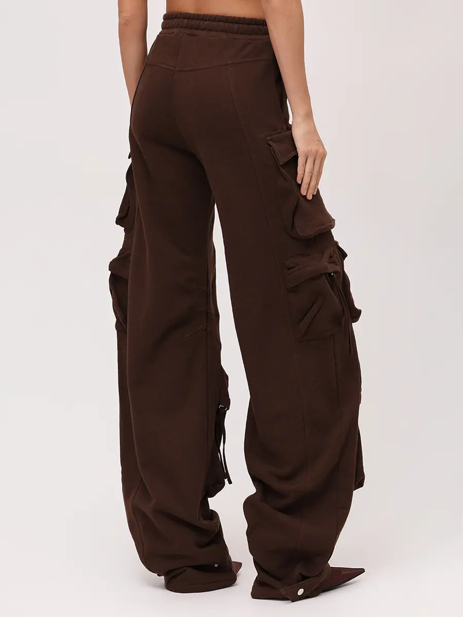 Брюки-карго хлопковые THEATTICO 251WCP00260 - JJF007AA - 204 Коричневый  Фото 3