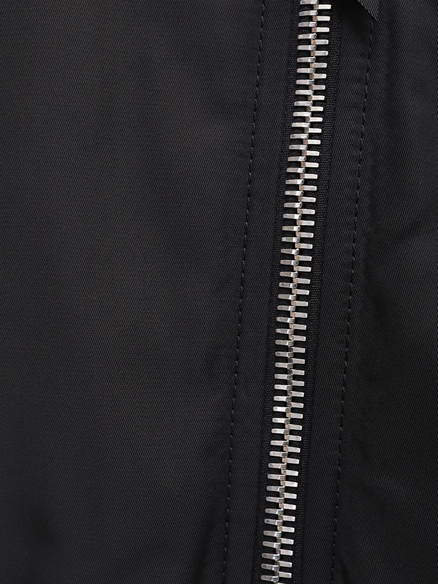 Бомбер однотонный THEATTICO 251WCB00070 - PLL001AA - 100 Черный  Фото 6