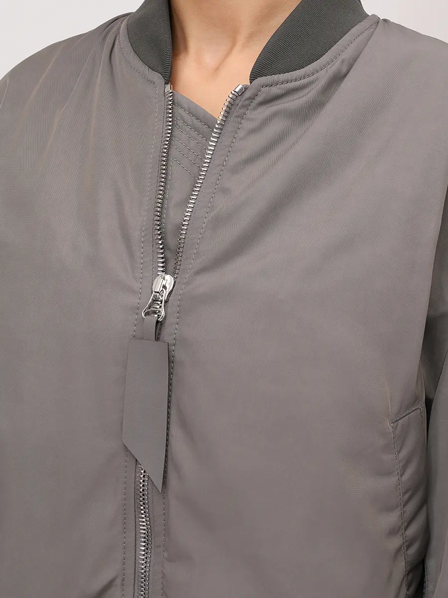 Бомбер однотонный THEATTICO 251WCB00070 - PLL001AA - 084 Серый  Фото 5