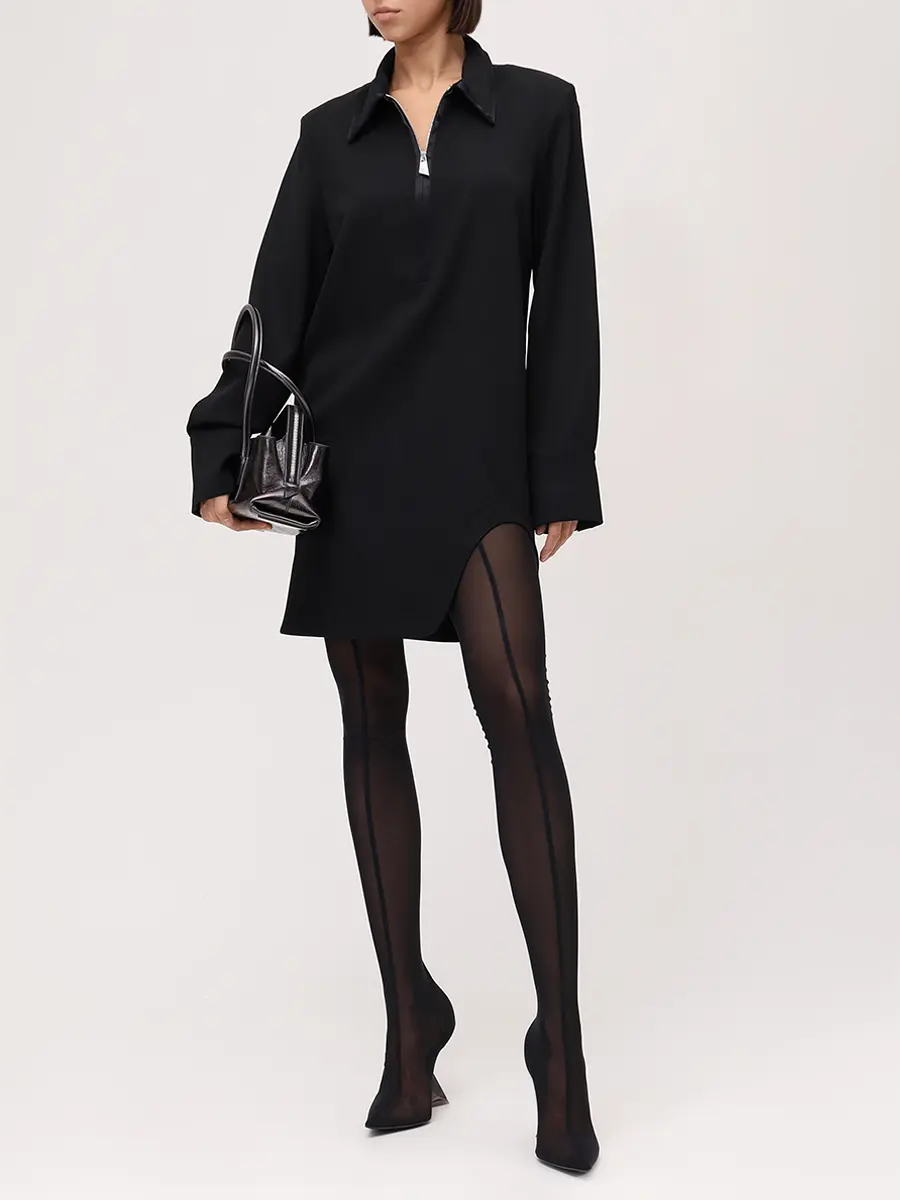 Платье шерстяное THEATTICO 251WCA00434 - WWW065AA - 100 Черный  Фото 2