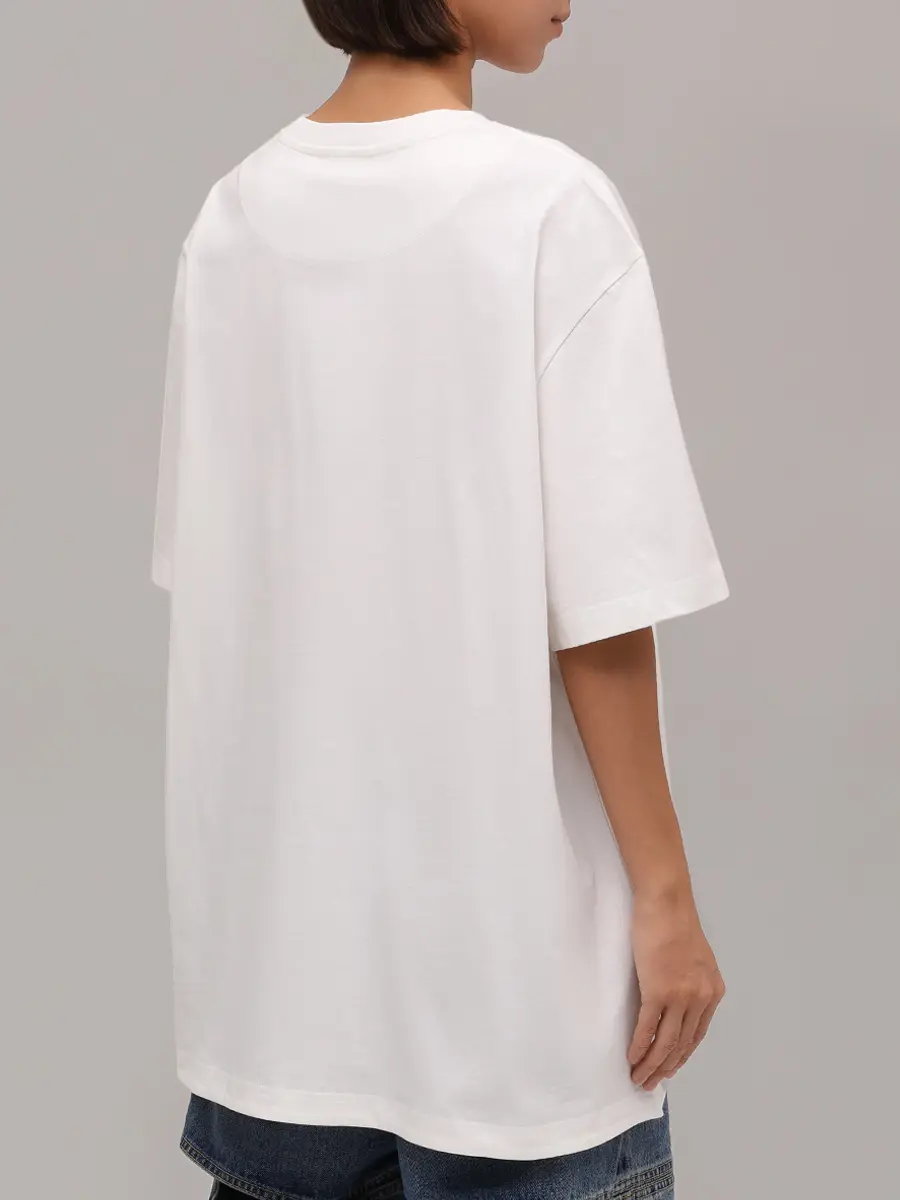 Футболка хлопковая THEATTICO 251WCT00350 - JJJ025AA - 001 Белый  Фото 3