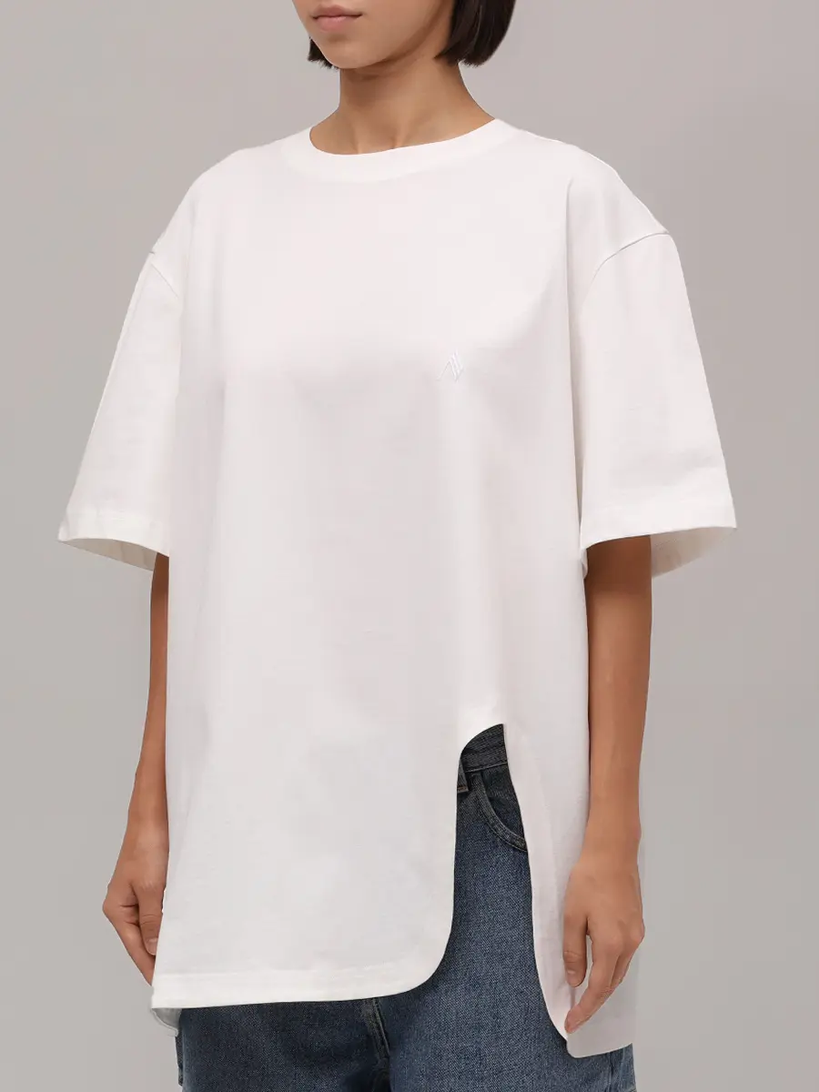 

Футболка хлопковая, Белый, 251WCT00350 - JJJ025AA - 001