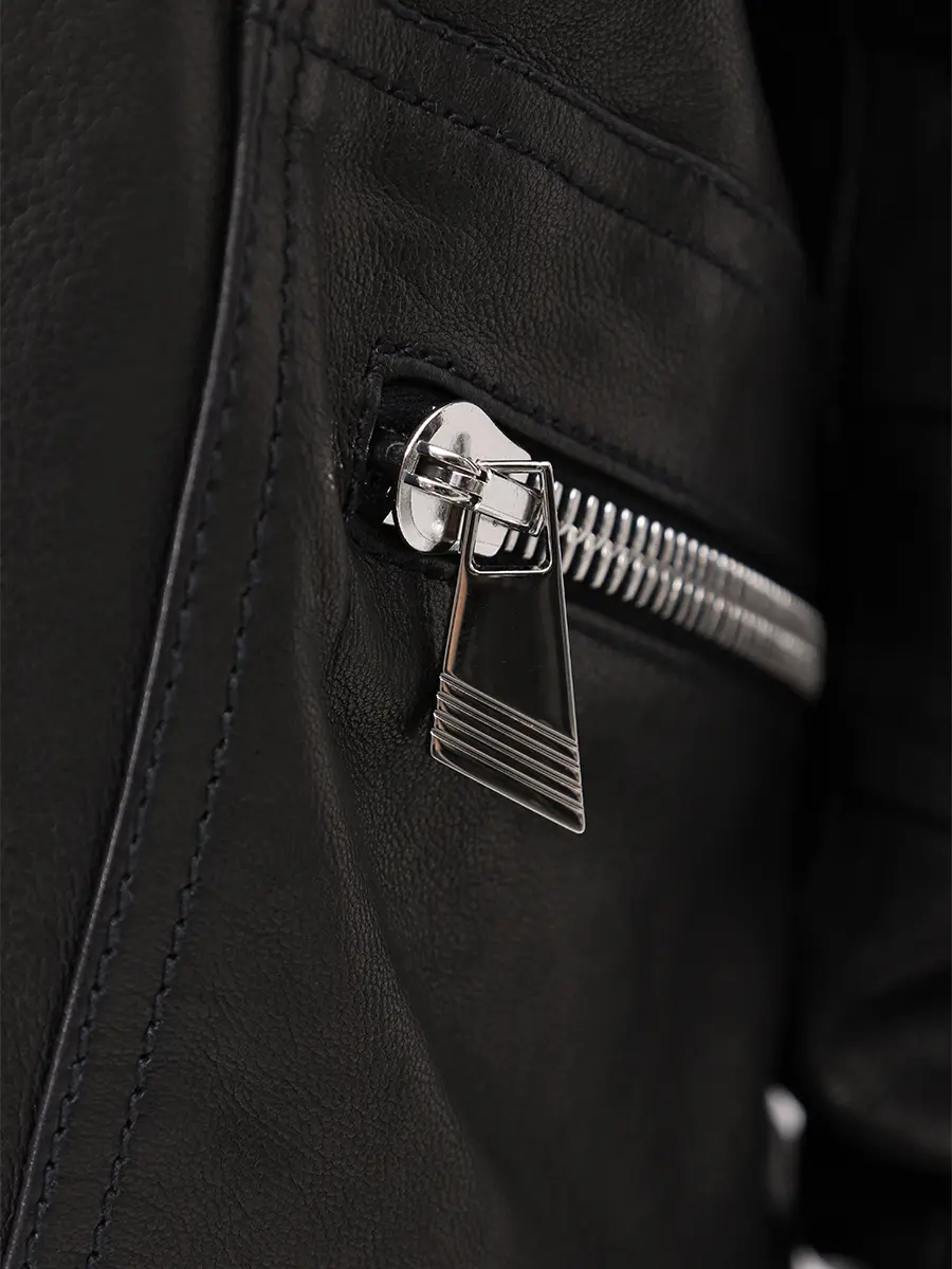 Куртка-косуха кожаная THEATTICO 251WCB00099 - LBT138AA - 100 Черный  Фото 5