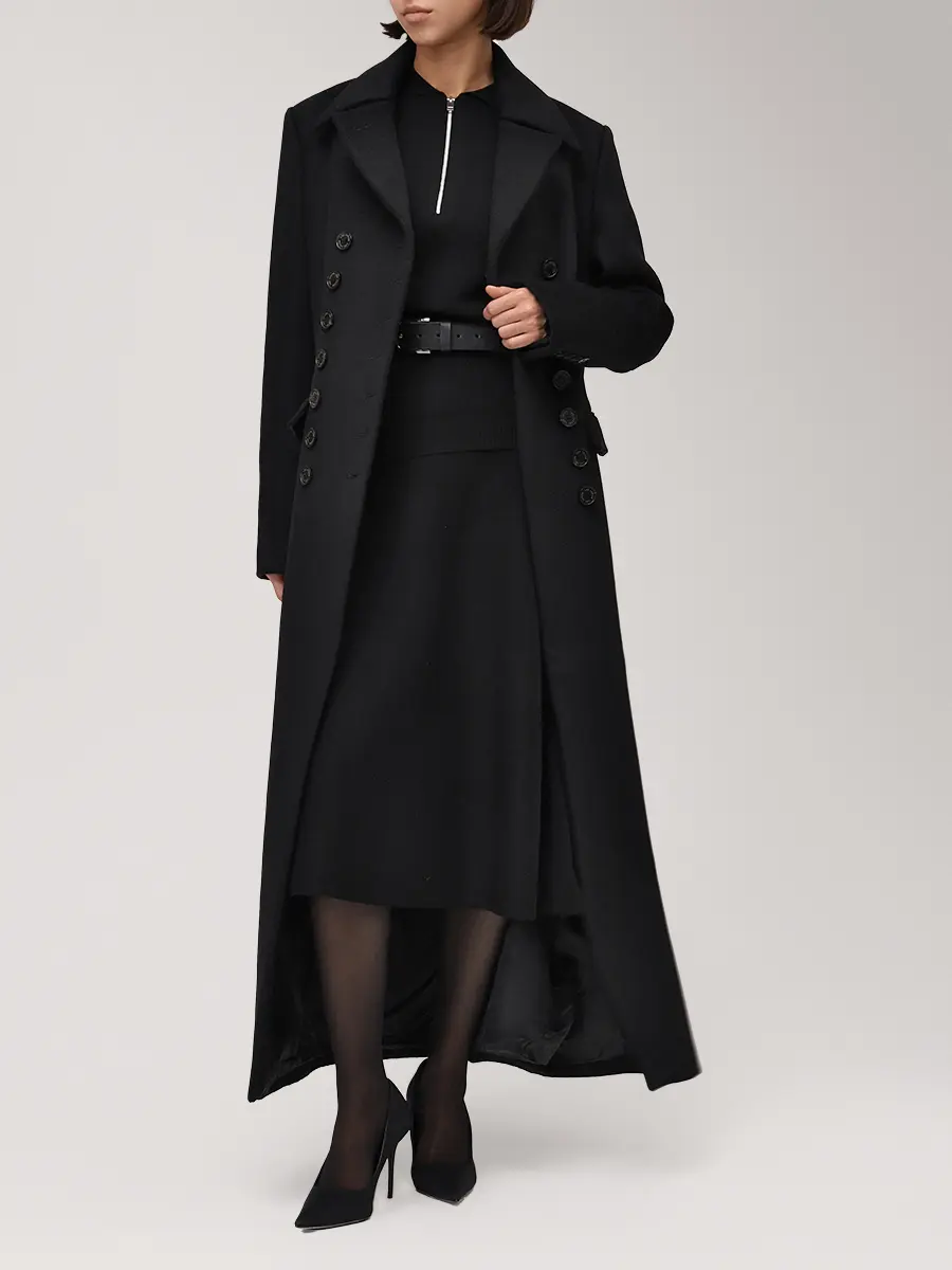 Пальто шерстяное JACOB LEE WWC2062AW25B Черный  Фото 2