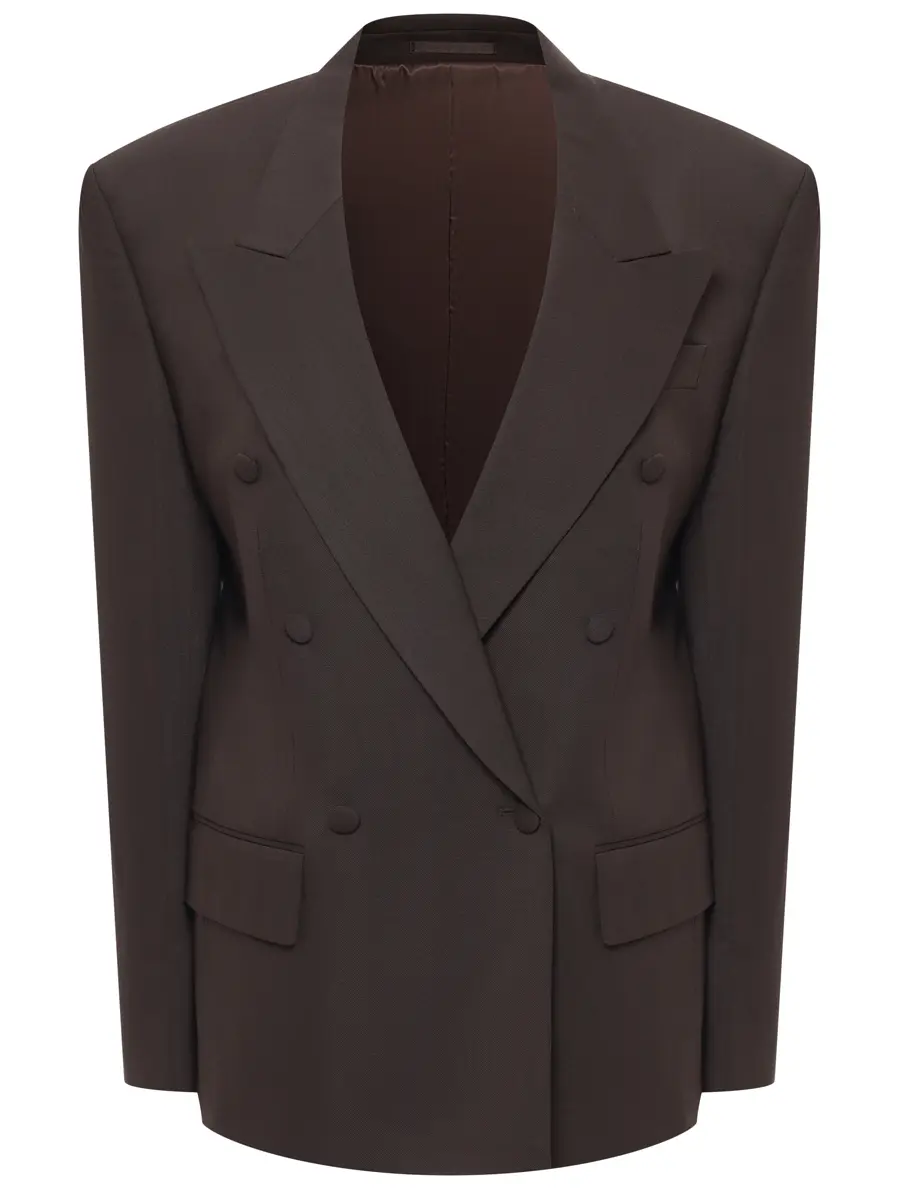 

Пиджак шерстяной, Коричневый, WWB2060AW25-OVER