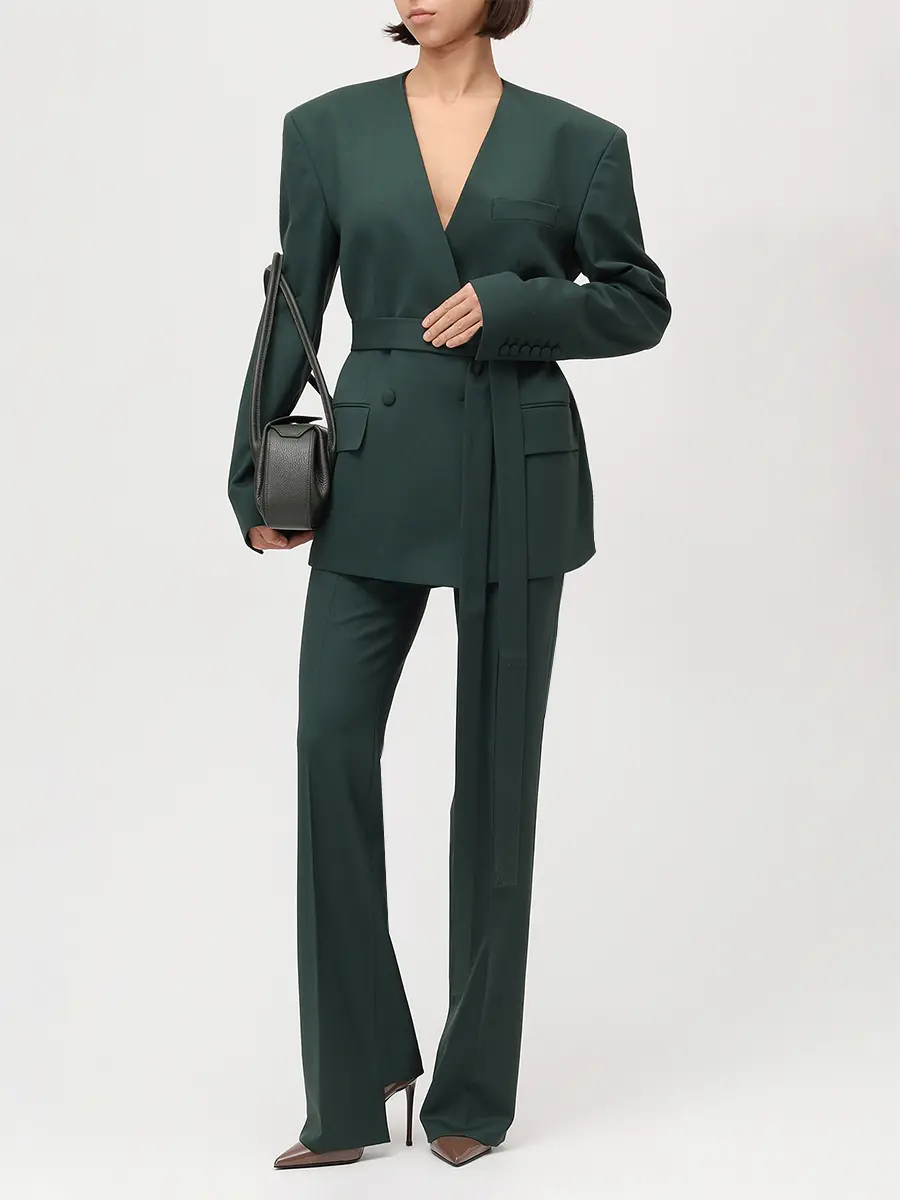 Брюки шерстяные JACOB LEE WWP2051AW25BG Зеленый  Фото 2