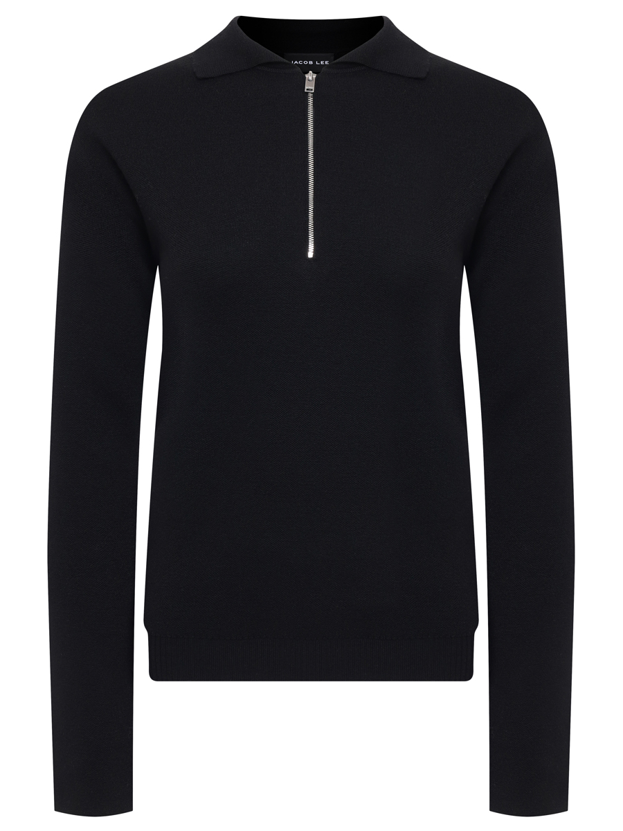 Поло шерстяное JACOB LEE WCP2068AW25B Черный 