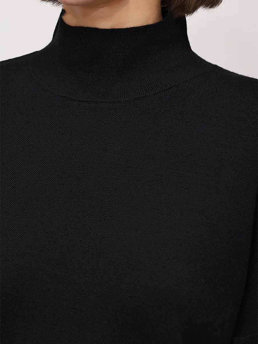 Водолазка шерстяная JACOB LEE WCS2070AW25B Черный  Фото 5