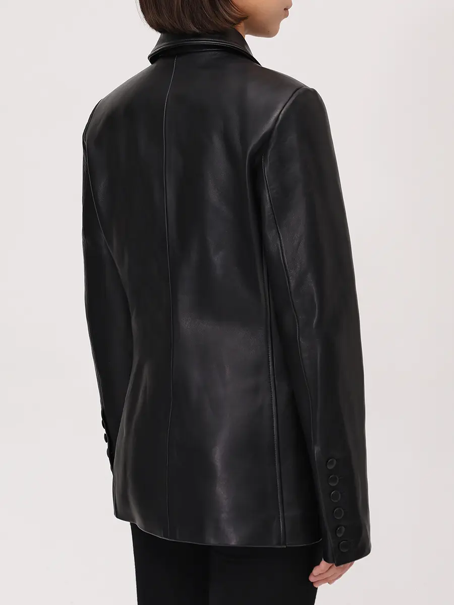 Куртка кожаная JACOB LEE WLB20120AW25B Черный  Фото 3