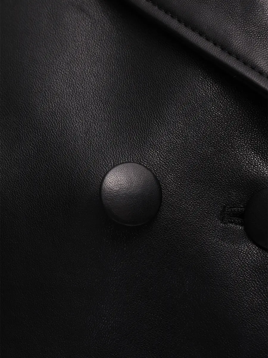 Куртка кожаная JACOB LEE WLB20120AW25B Черный  Фото 5