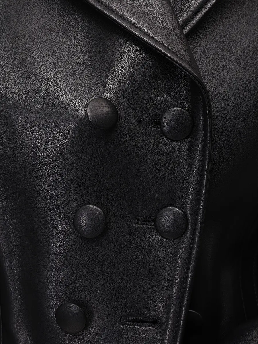 Куртка кожаная JACOB LEE WLB20120AW25B Черный  Фото 6