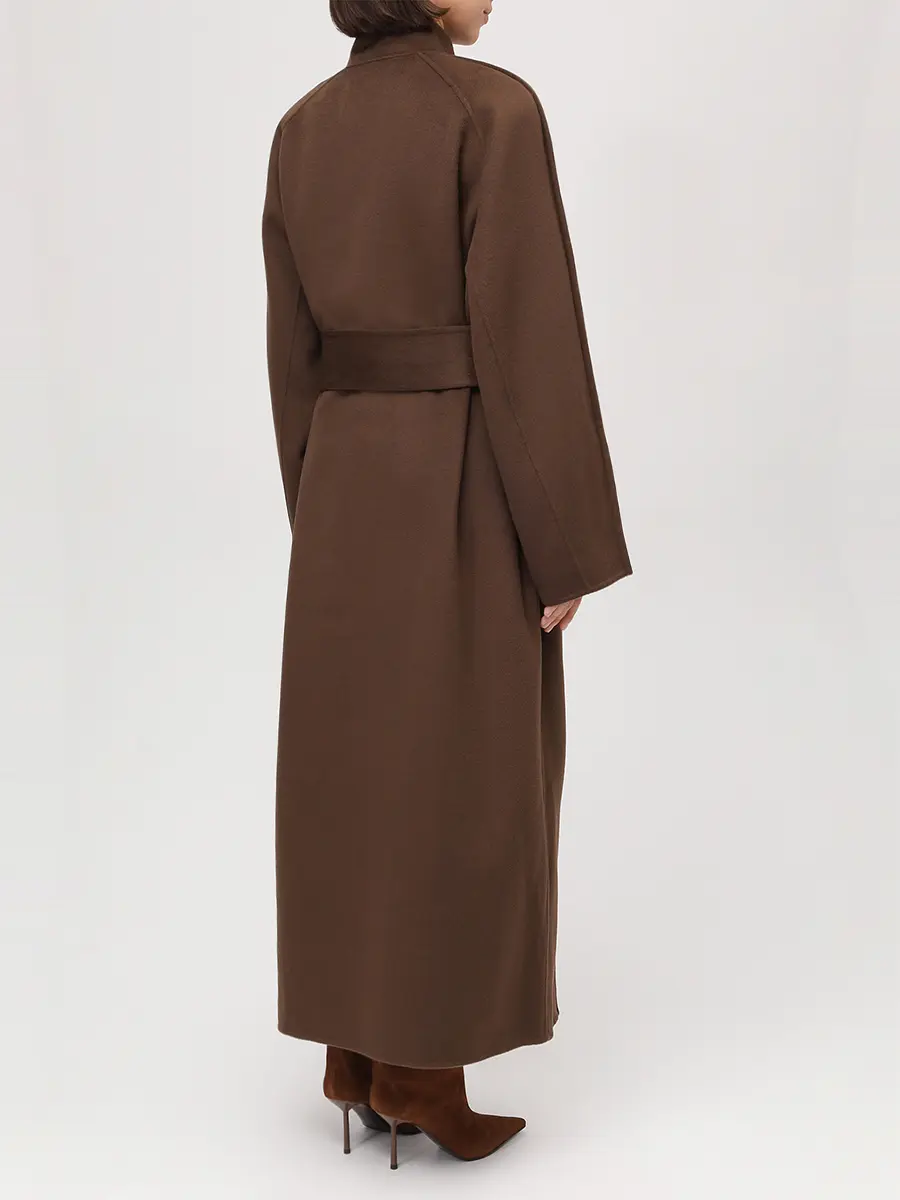 Пальто из шерсти и кашемира JACOB LEE WCC2076AW25BW Коричневый  Фото 3