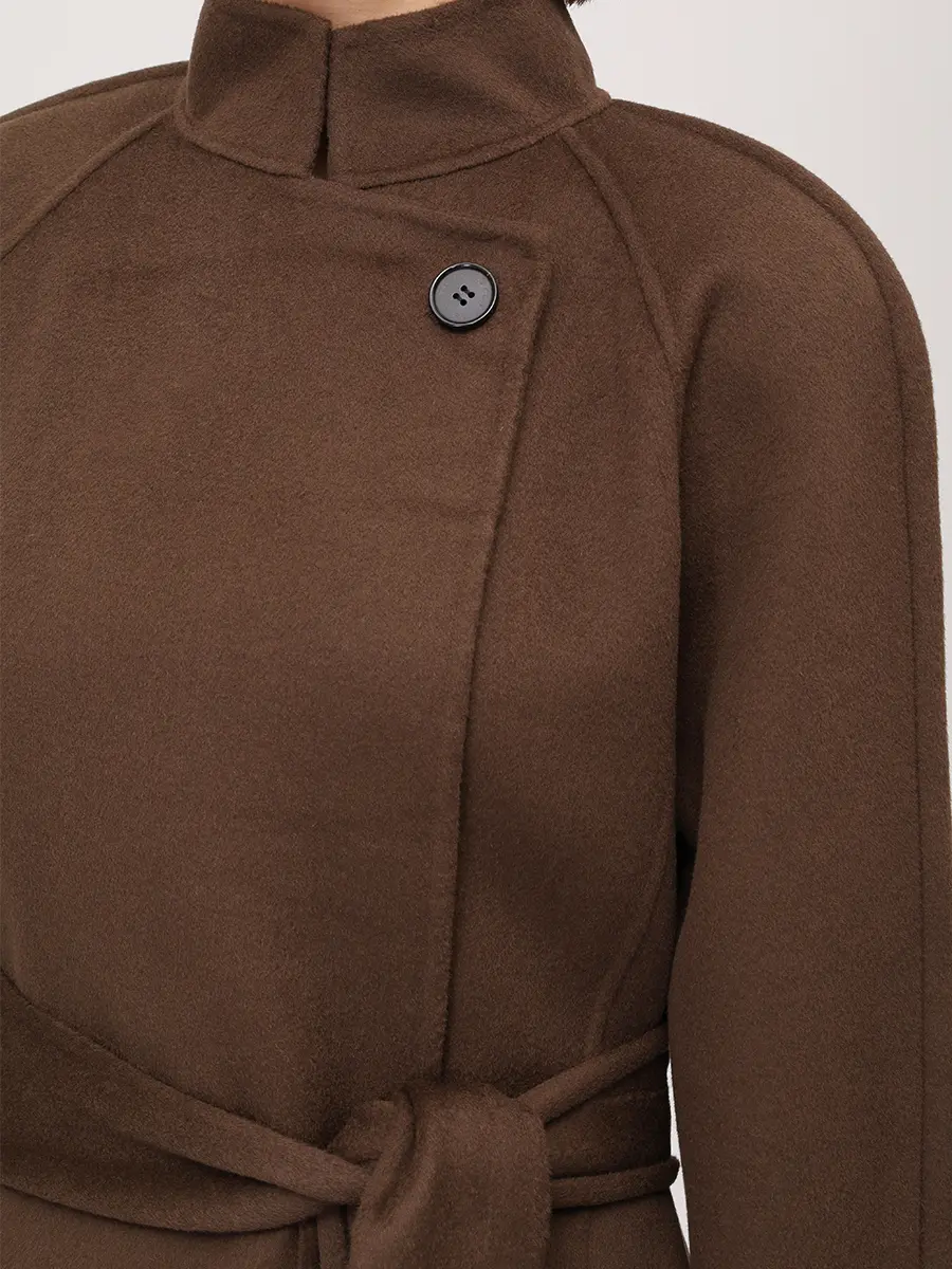 Пальто из шерсти и кашемира JACOB LEE WCC2076AW25BW Коричневый  Фото 5
