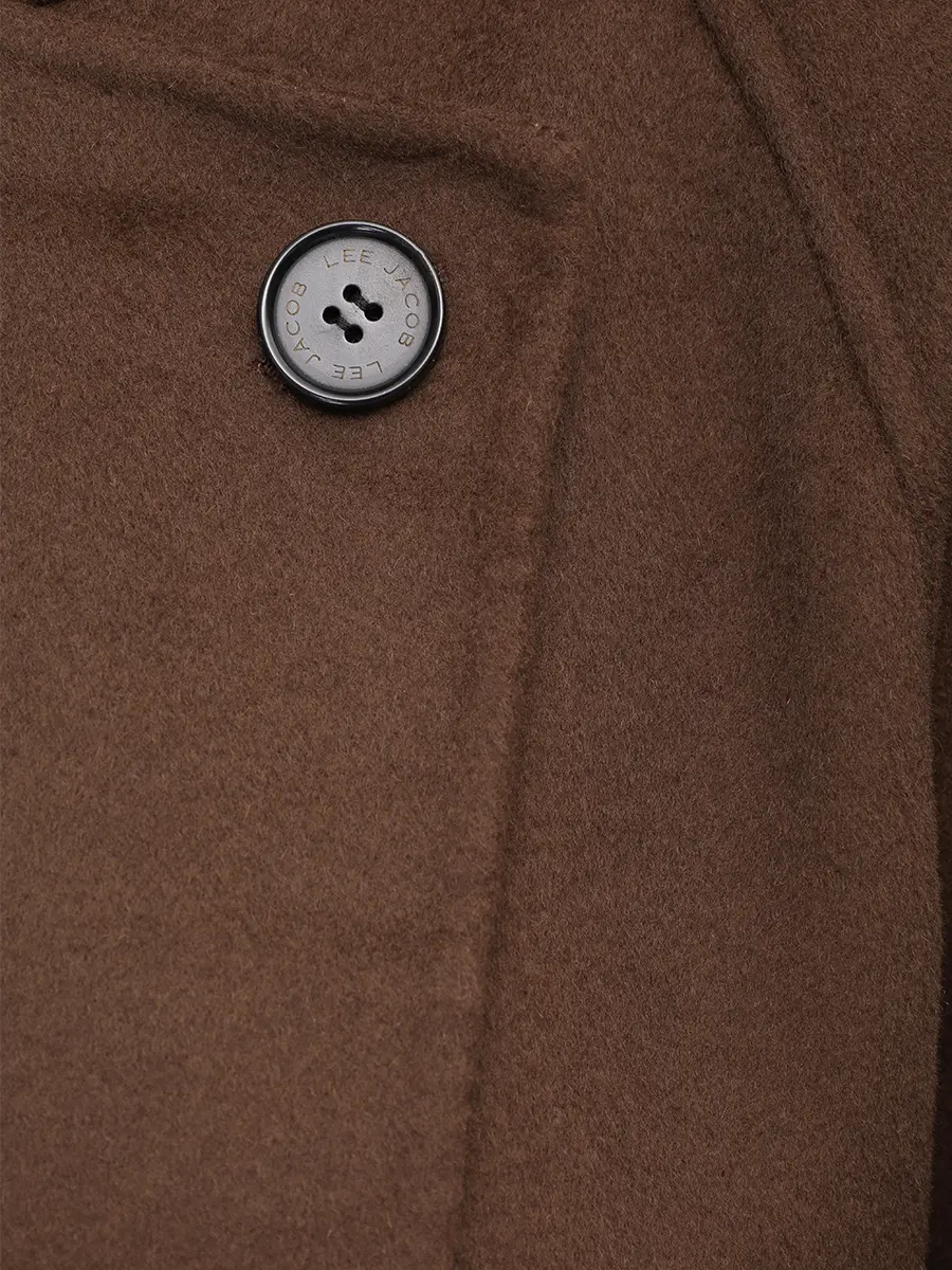 Пальто из шерсти и кашемира JACOB LEE WCC2076AW25BW Коричневый  Фото 6