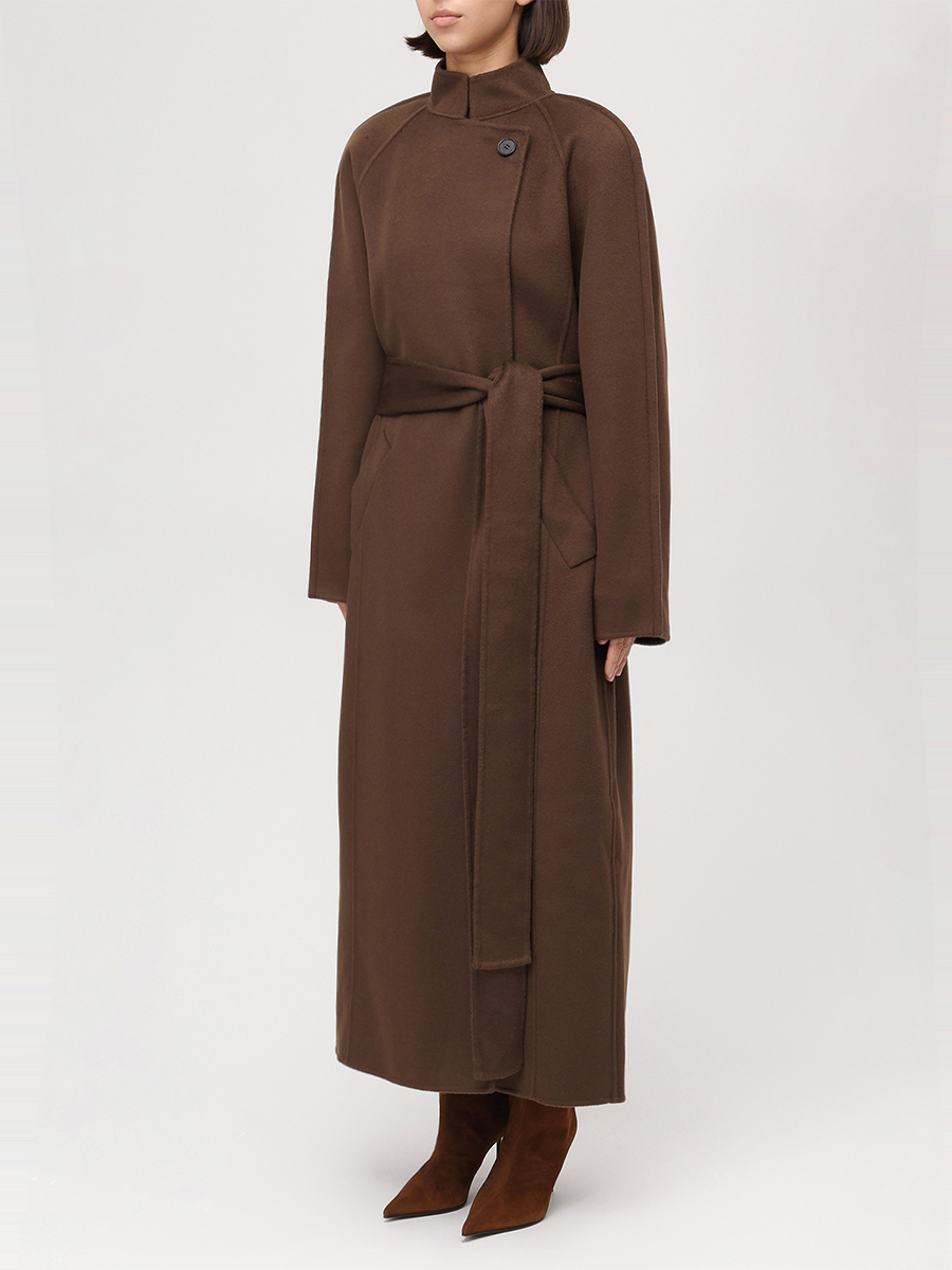 Пальто из шерсти и кашемира JACOB LEE WCC2076AW25BW Коричневый  Фото 4