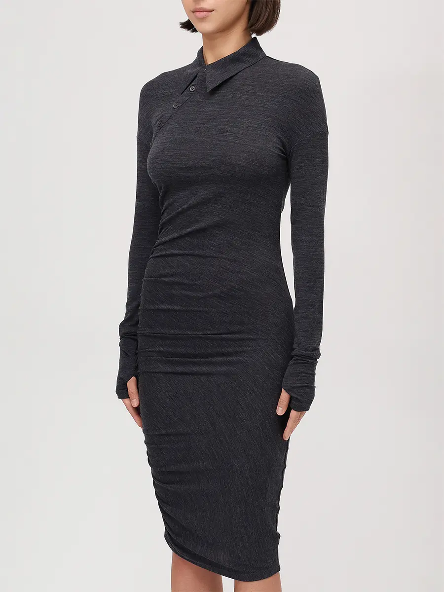 

Платье шерстяное, Серый, WD2002AW25BW