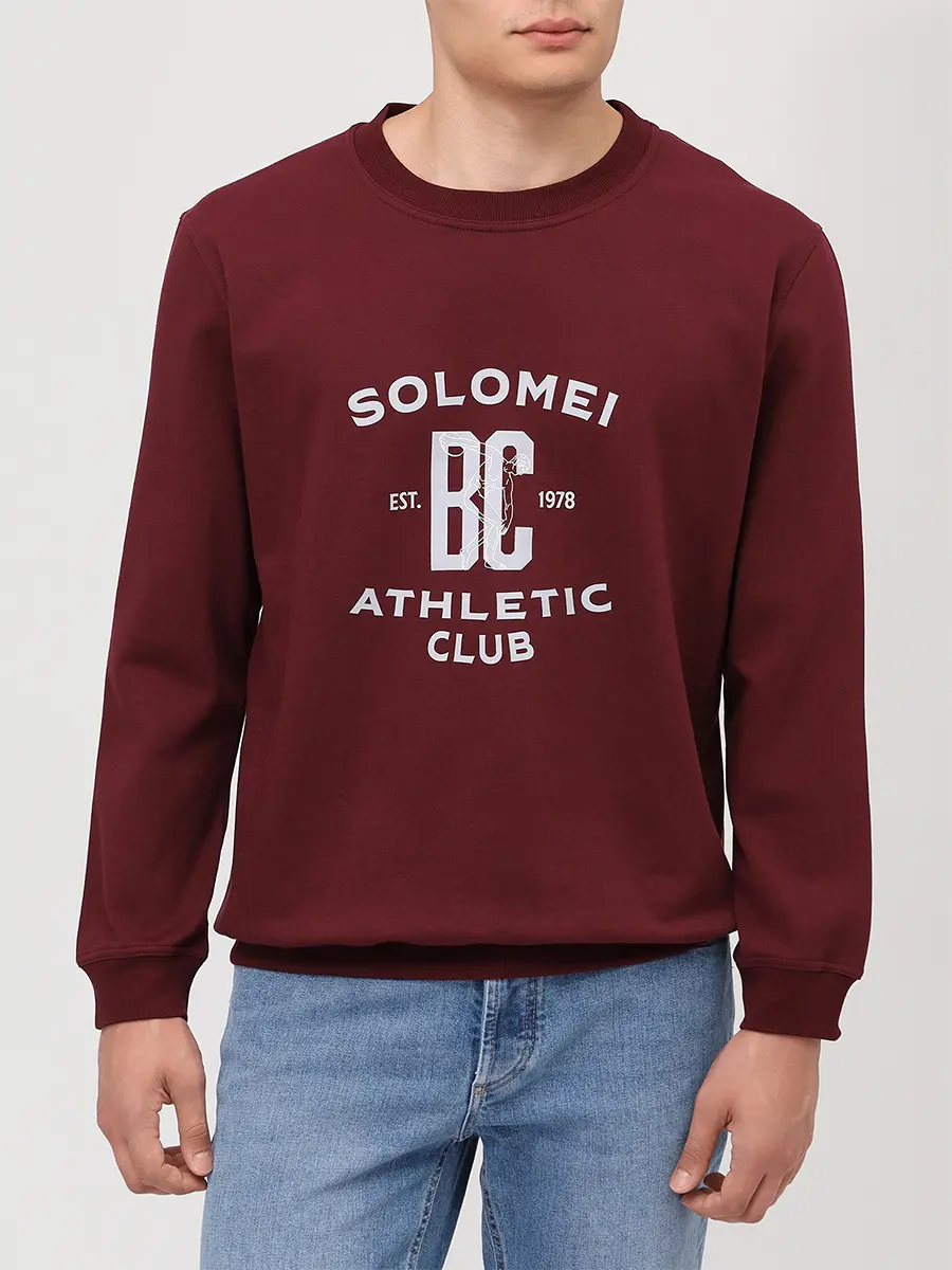 Толстовка хлопковая BRUNELLO CUCINELLI MW8633380G C3985 Бордовый  Фото 4