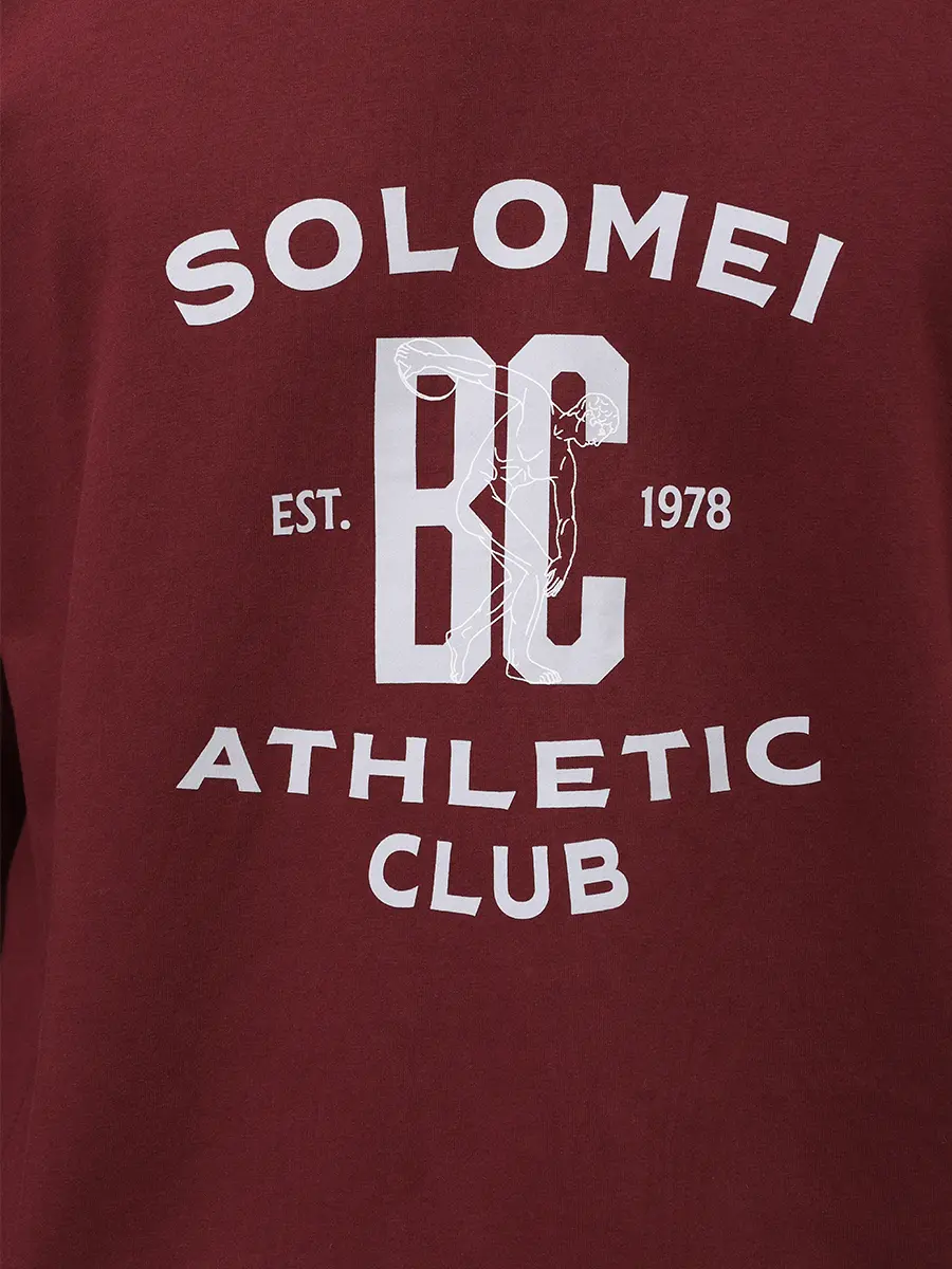 Толстовка хлопковая BRUNELLO CUCINELLI MW8633380G C3985 Бордовый  Фото 5