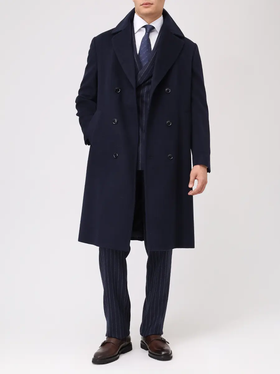 Пальто шерстяное BRETT JOHNSON FW25C61L700NAV Синий  Фото 2