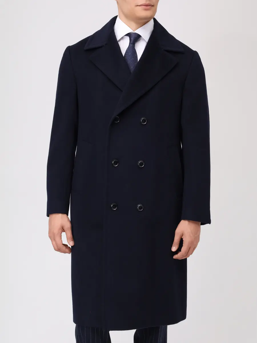 Пальто шерстяное BRETT JOHNSON FW25C61L700NAV Синий  Фото 4