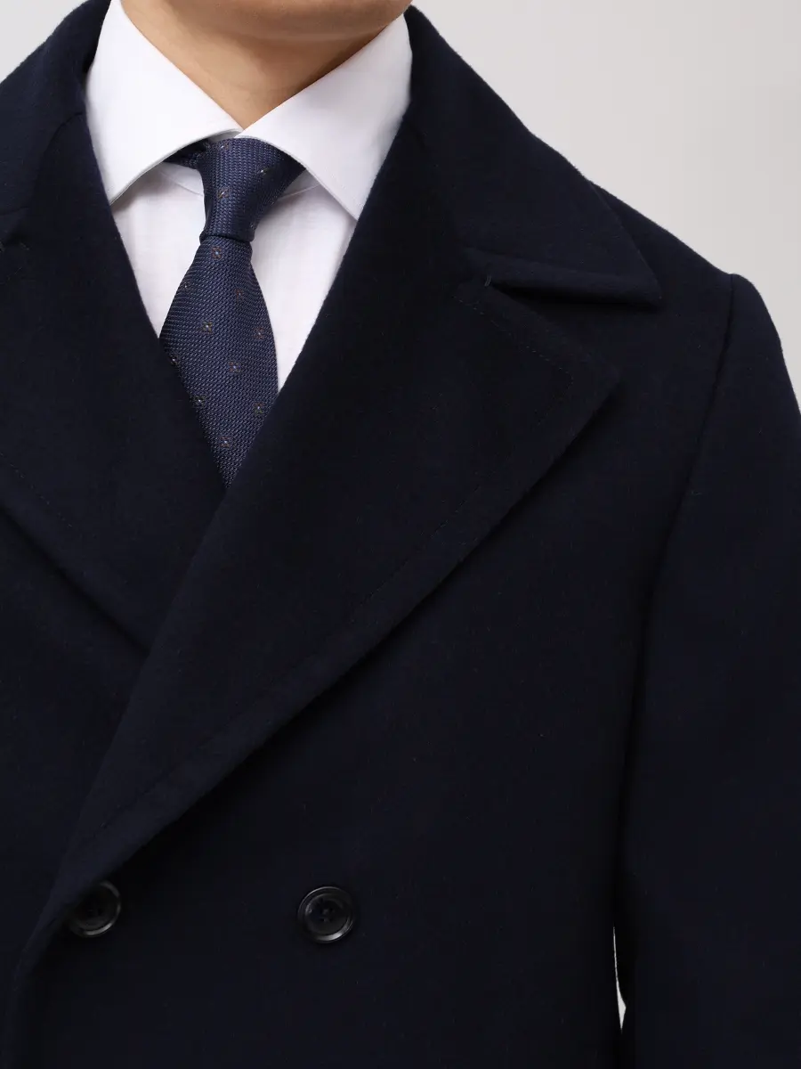 Пальто шерстяное BRETT JOHNSON FW25C61L700NAV Синий  Фото 5