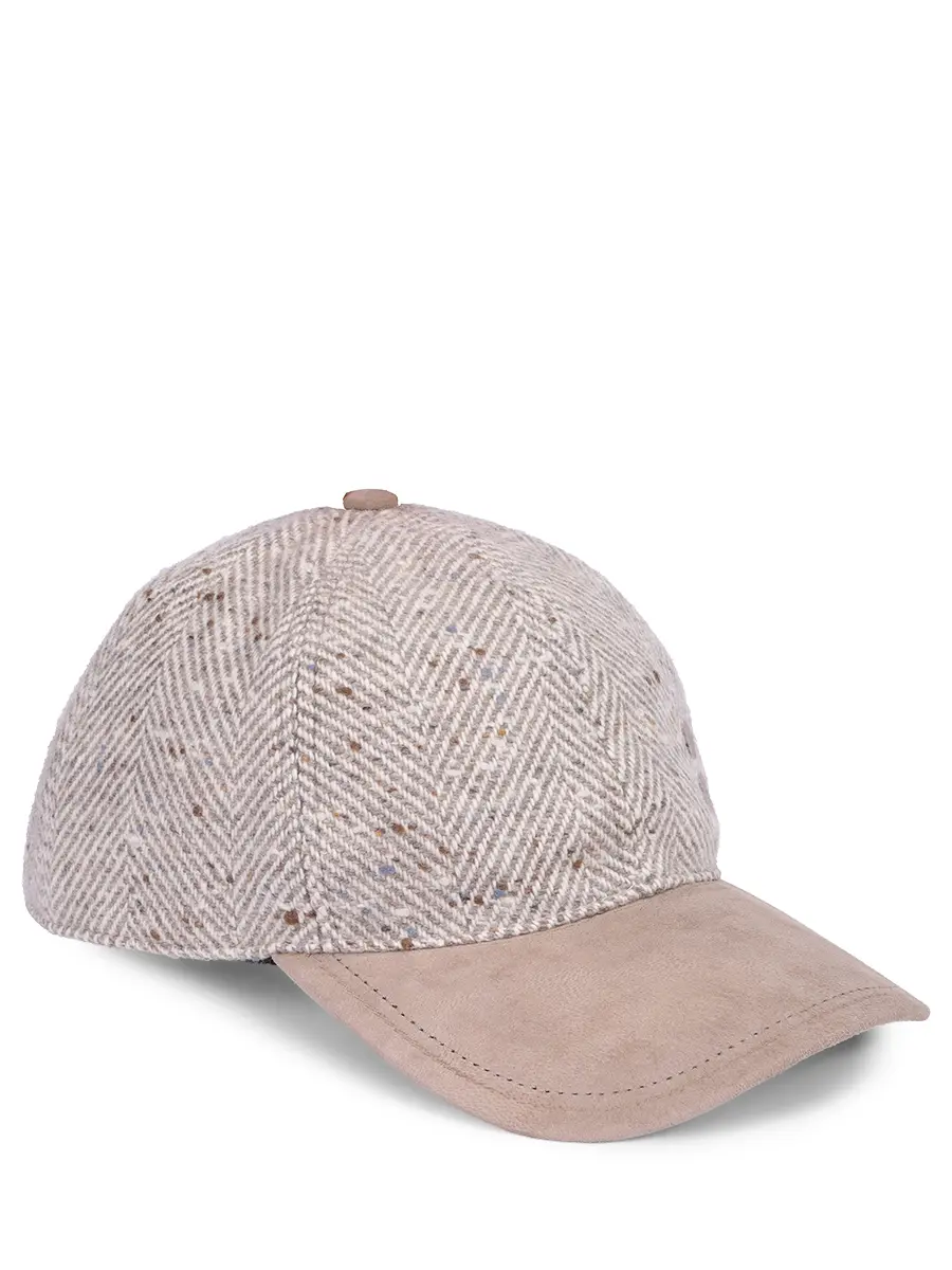 

Бейсболка из кашемира и замши, Бежевый, FW25C1L302FOS